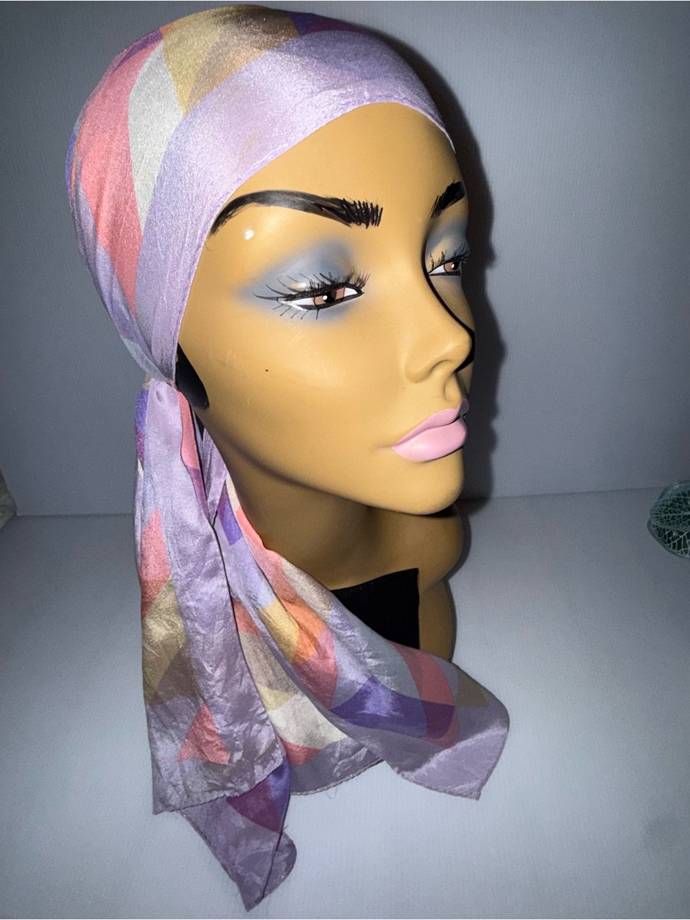 Pastel Geometric Headscarf/ scarf - Women Accessories